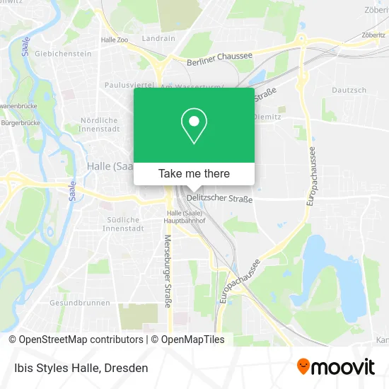 Карта Ibis Styles Halle