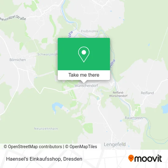 Haensel's Einkaufsshop map