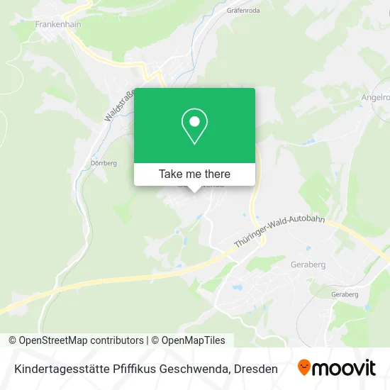 Карта Kindertagesstätte Pfiffikus Geschwenda
