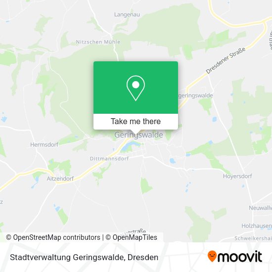 Карта Stadtverwaltung Geringswalde
