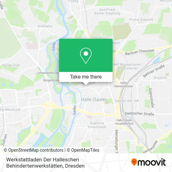 Карта Werkstattladen Der Halleschen Behindertenwerkstätten