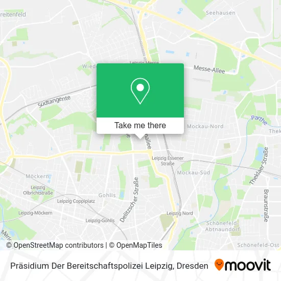 Карта Präsidium Der Bereitschaftspolizei Leipzig