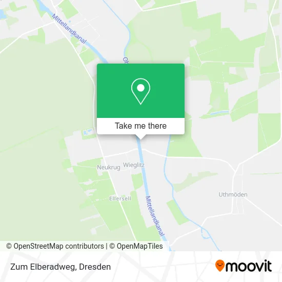 Карта Zum Elberadweg