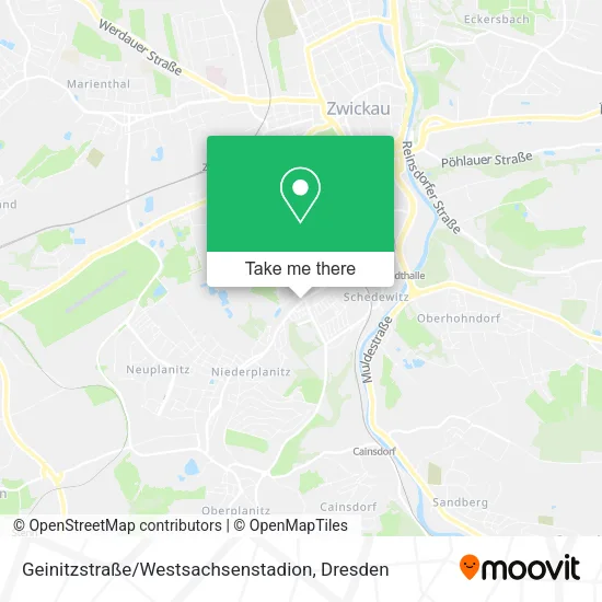 Карта Geinitzstraße / Westsachsenstadion