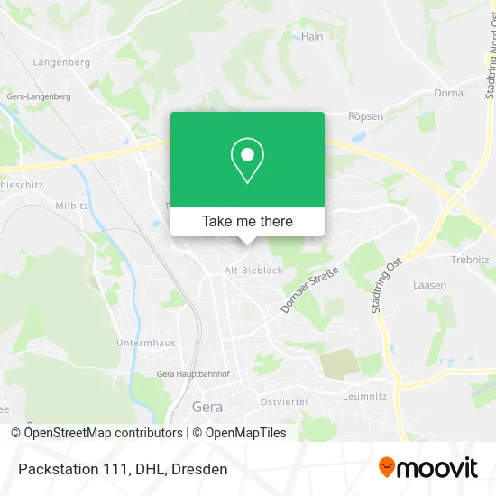 Карта Packstation 111, DHL