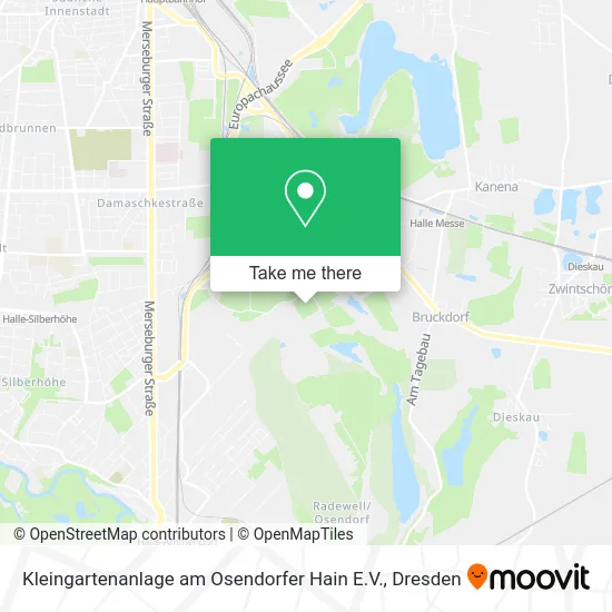 Карта Kleingartenanlage am Osendorfer Hain E.V.