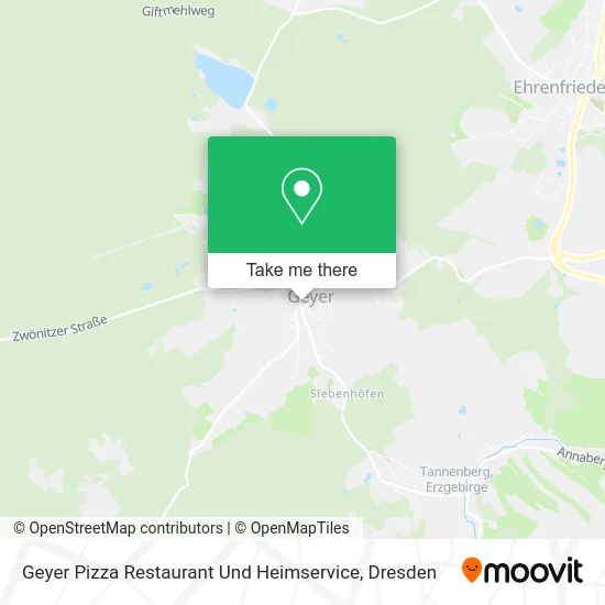 Карта Geyer Pizza Restaurant Und Heimservice