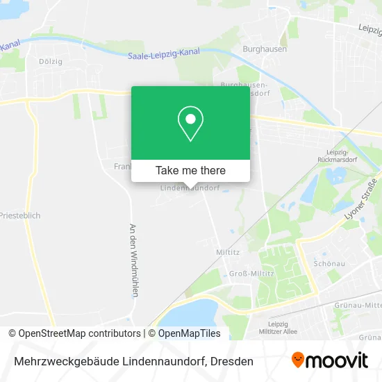 Карта Mehrzweckgebäude Lindennaundorf