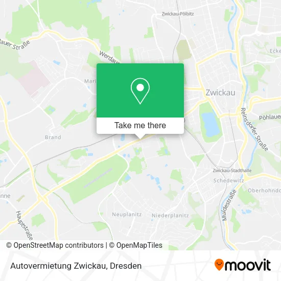 Карта Autovermietung Zwickau