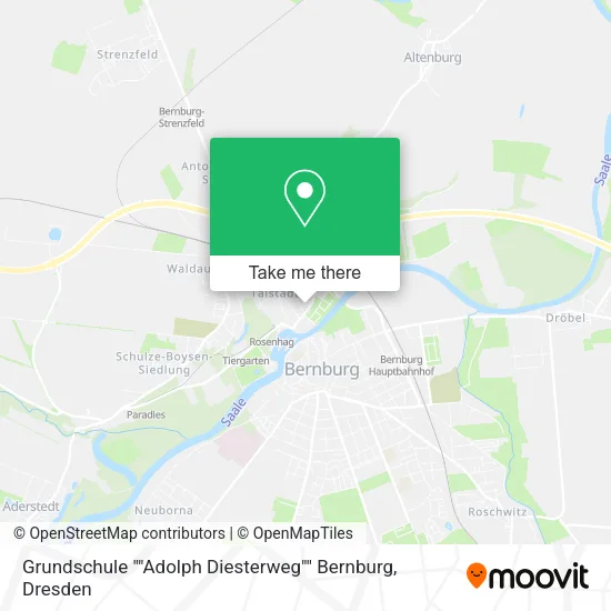 Карта Grundschule ""Adolph Diesterweg"" Bernburg