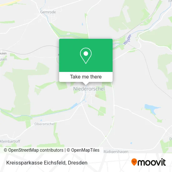 Карта Kreissparkasse Eichsfeld