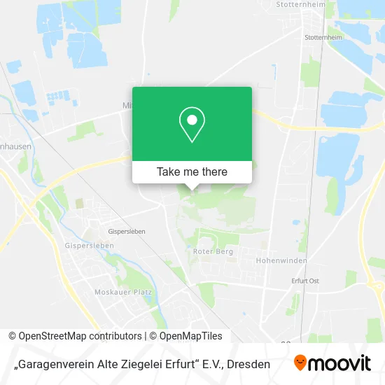 Карта „Garagenverein Alte Ziegelei Erfurt“ E.V.