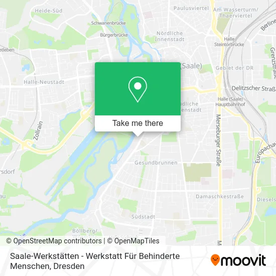 Карта Saale-Werkstätten - Werkstatt Für Behinderte Menschen