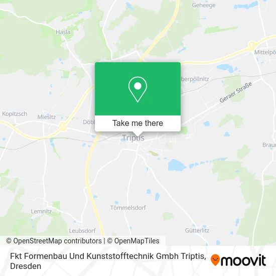 Карта Fkt Formenbau Und Kunststofftechnik Gmbh Triptis