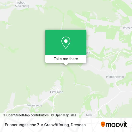 Карта Erinnerungseiche Zur Grenzöffnung