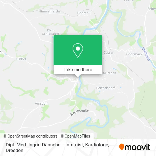 Карта Dipl.-Med. Ingrid Dänschel - Internist, Kardiologe