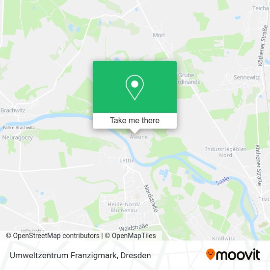 Карта Umweltzentrum Franzigmark