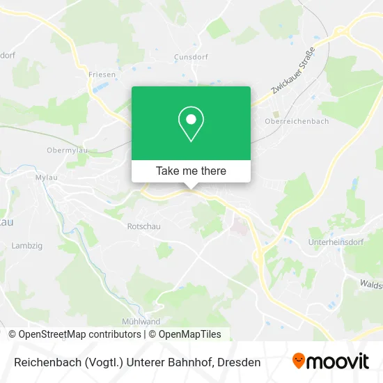 Карта Reichenbach (Vogtl.) Unterer Bahnhof