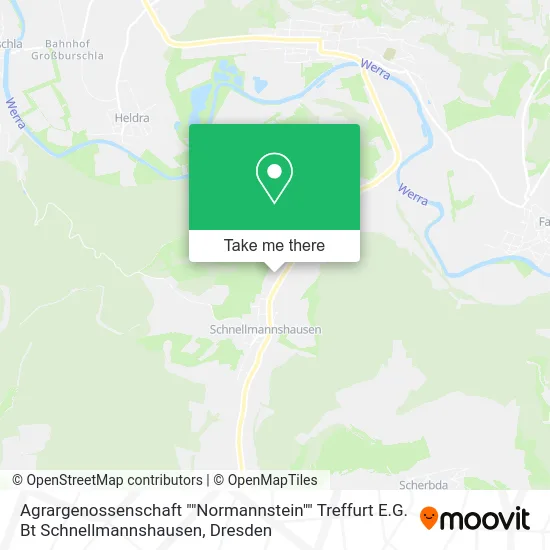 Карта Agrargenossenschaft ""Normannstein"" Treffurt E.G. Bt Schnellmannshausen