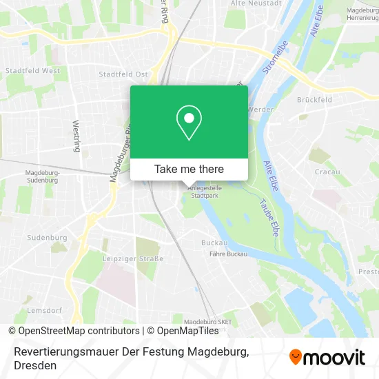 Карта Revertierungsmauer Der Festung Magdeburg