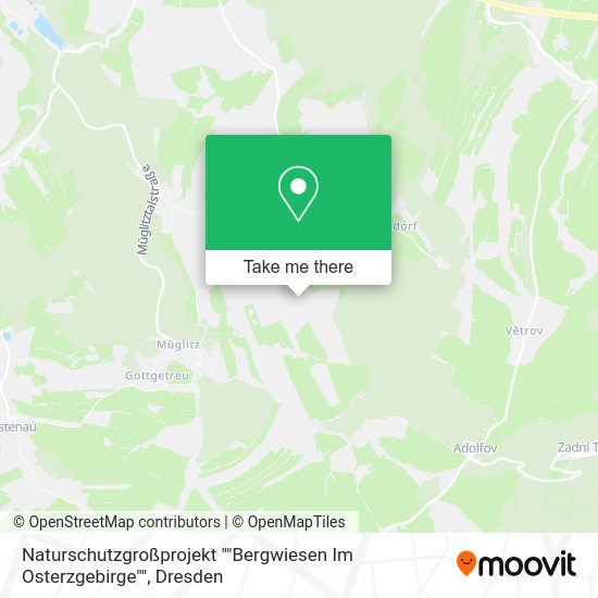 Карта Naturschutzgroßprojekt ""Bergwiesen Im Osterzgebirge""