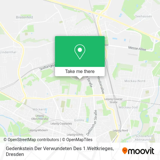 Карта Gedenkstein Der Verwundeten Des 1.Weltkrieges