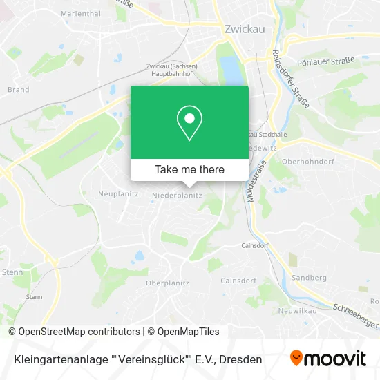 Карта Kleingartenanlage ""Vereinsglück"" E.V.