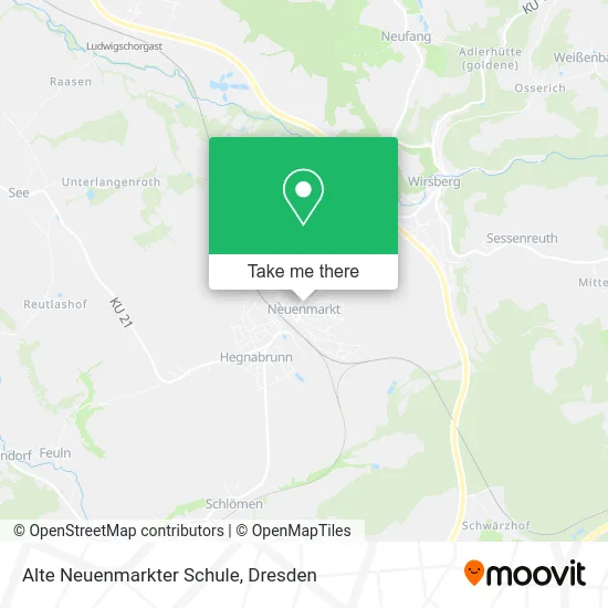 Карта Alte Neuenmarkter Schule
