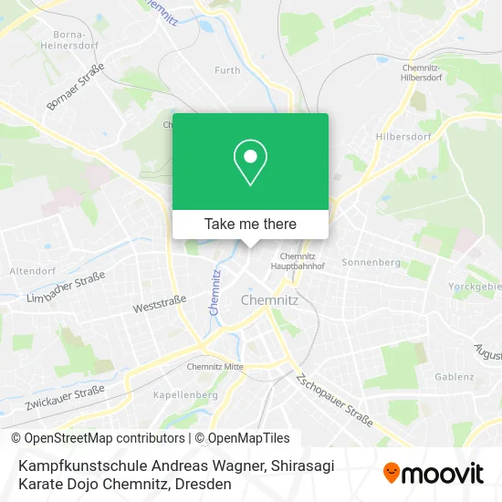Карта Kampfkunstschule Andreas Wagner, Shirasagi Karate Dojo Chemnitz