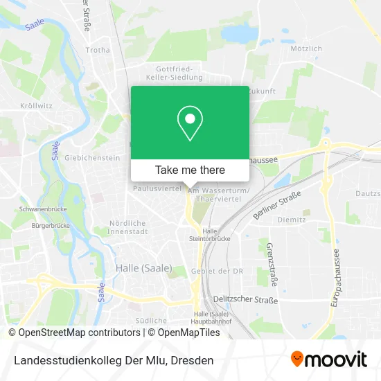 Карта Landesstudienkolleg Der Mlu