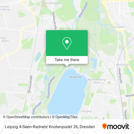 Карта Leipzig 4-Seen-Radnetz Knotenpunkt 26