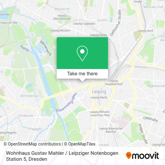 Карта Wohnhaus Gustav Mahler / Leipziger Notenbogen Station 5