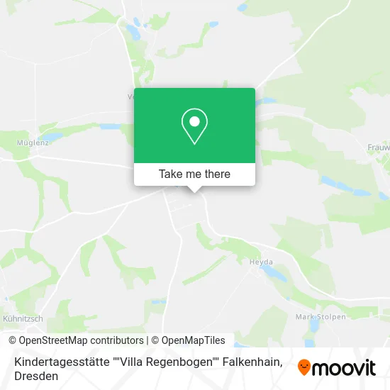 Карта Kindertagesstätte ""Villa Regenbogen"" Falkenhain