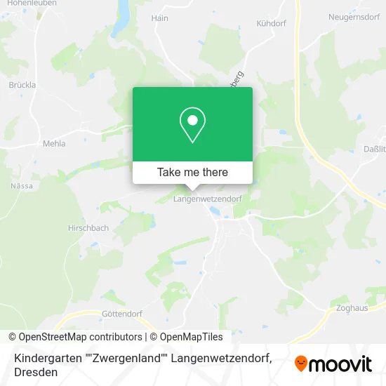 Карта Kindergarten ""Zwergenland"" Langenwetzendorf