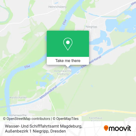 Карта Wasser- Und Schifffahrtsamt Magdeburg, Außenbezirk 1 Niegripp