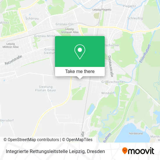 Карта Integrierte Rettungsleitstelle Leipzig