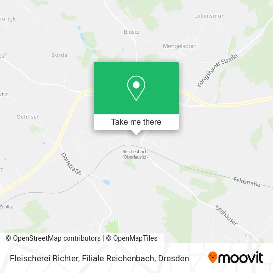 Карта Fleischerei Richter, Filiale Reichenbach