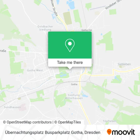 Карта Übernachtungsplatz Busparkplatz Gotha