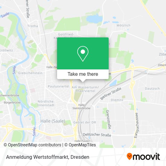 Карта Anmeldung Wertstoffmarkt