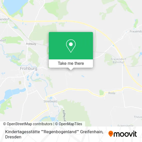 Карта Kindertagesstätte ""Regenbogenland"" Greifenhain