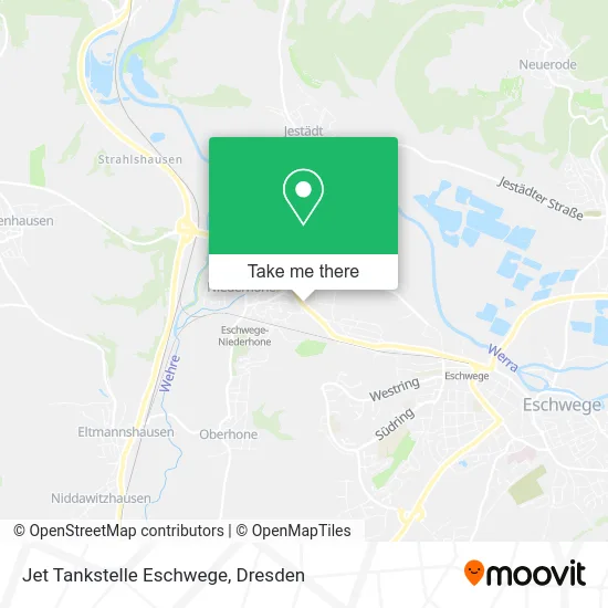 Карта Jet Tankstelle Eschwege