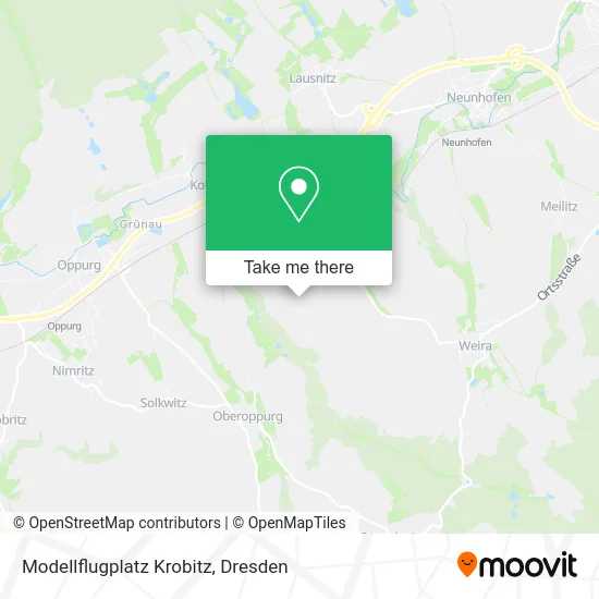Карта Modellflugplatz Krobitz