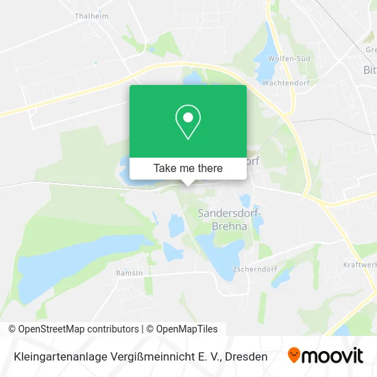 Карта Kleingartenanlage Vergißmeinnicht E. V.