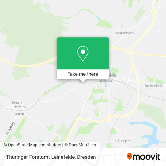 Карта Thüringer Forstamt Leinefelde