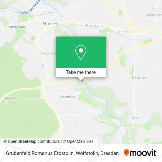 Карта Grubenfeld Romanus Erbstolln, Wolfstolln