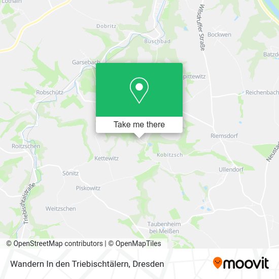Карта Wandern In den Triebischtälern
