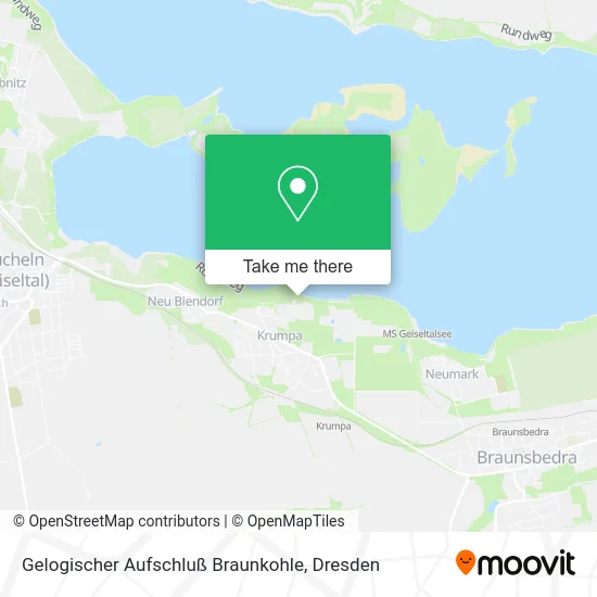 Карта Gelogischer Aufschluß Braunkohle