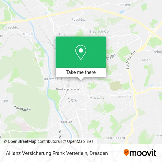 Карта Allianz Versicherung Frank Vetterlein