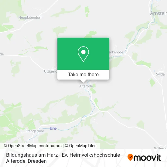 Карта Bildungshaus am Harz - Ev. Heimvolkshochschule Alterode
