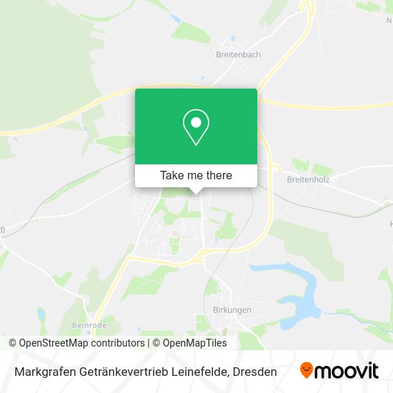 Карта Markgrafen Getränkevertrieb Leinefelde